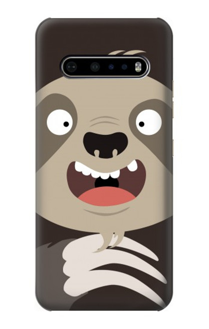 S3855 Sloth Face Cartoon Hülle Schutzhülle Taschen für LG V60 ThinQ 5G