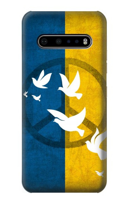 S3857 Peace Dove Ukraine Flag Hülle Schutzhülle Taschen für LG V60 ThinQ 5G