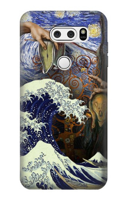 S3851 World of Art Van Gogh Hokusai Da Vinci Hülle Schutzhülle Taschen für LG V30, LG V30 Plus, LG V30S ThinQ, LG V35, LG V35 ThinQ