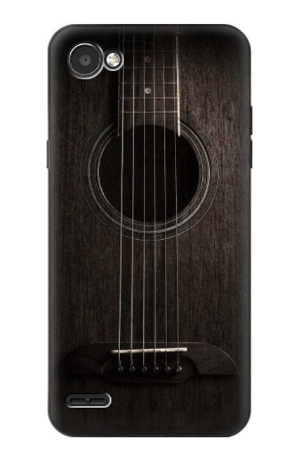 S3834 Old Woods Black Guitar Hülle Schutzhülle Taschen für LG Q6