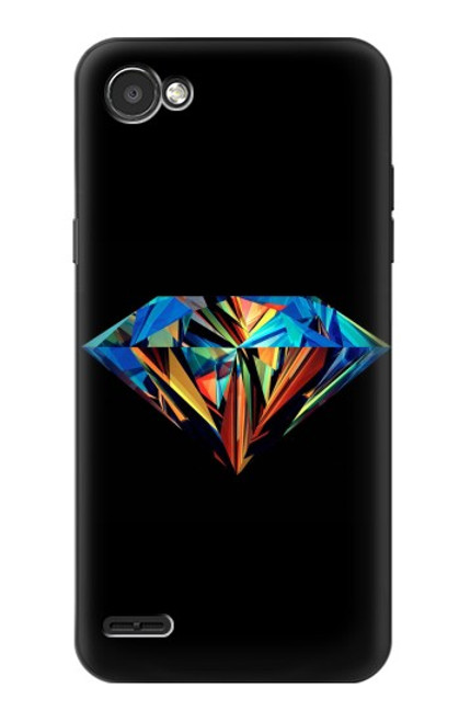 S3842 Abstract Colorful Diamond Hülle Schutzhülle Taschen für LG Q6