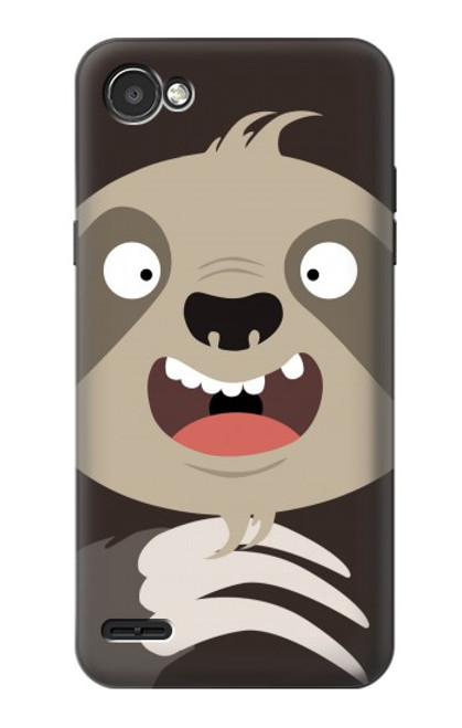 S3855 Sloth Face Cartoon Hülle Schutzhülle Taschen für LG Q6