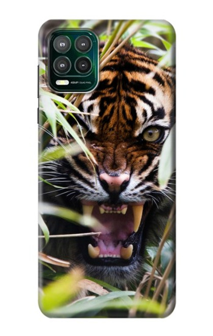 S3838 Barking Bengal Tiger Hülle Schutzhülle Taschen für Motorola Moto G Stylus 5G