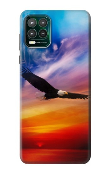 S3841 Bald Eagle Flying Colorful Sky Hülle Schutzhülle Taschen für Motorola Moto G Stylus 5G