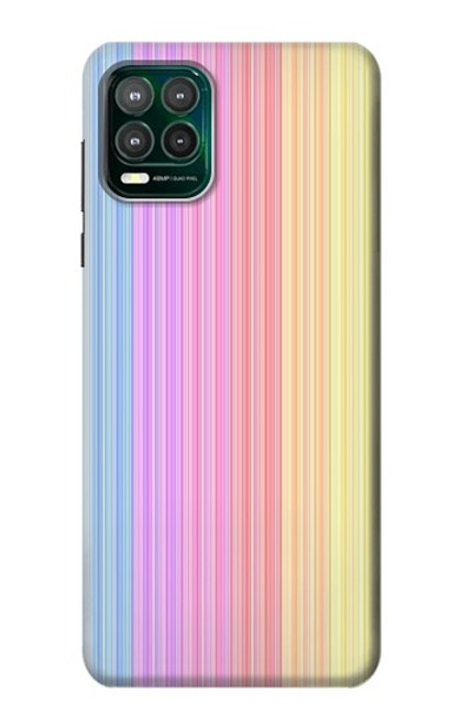 S3849 Colorful Vertical Colors Hülle Schutzhülle Taschen für Motorola Moto G Stylus 5G