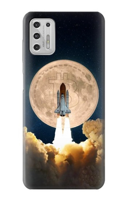S3859 Bitcoin to the Moon Hülle Schutzhülle Taschen für Motorola Moto G Stylus (2021)
