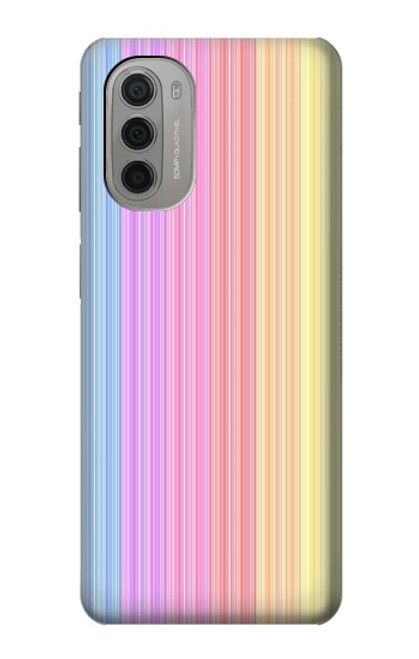 S3849 Colorful Vertical Colors Hülle Schutzhülle Taschen für Motorola Moto G51 5G