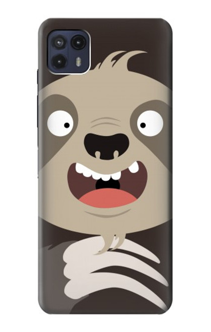 S3855 Sloth Face Cartoon Hülle Schutzhülle Taschen für Motorola Moto G50 5G