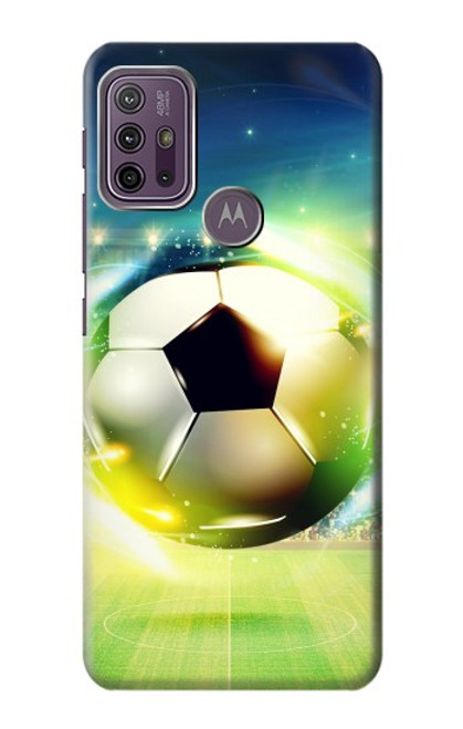 S3844 Glowing Football Soccer Ball Hülle Schutzhülle Taschen für Motorola Moto G10 Power