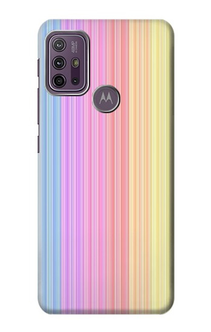 S3849 Colorful Vertical Colors Hülle Schutzhülle Taschen für Motorola Moto G10 Power