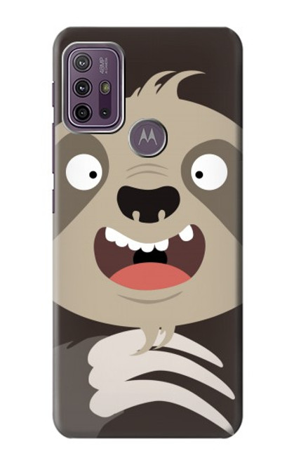 S3855 Sloth Face Cartoon Hülle Schutzhülle Taschen für Motorola Moto G10 Power