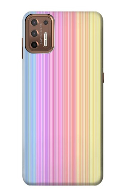 S3849 Colorful Vertical Colors Hülle Schutzhülle Taschen für Motorola Moto G9 Plus