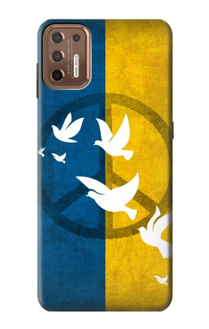 S3857 Peace Dove Ukraine Flag Hülle Schutzhülle Taschen für Motorola Moto G9 Plus