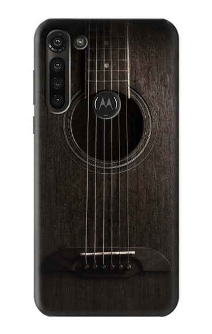 S3834 Old Woods Black Guitar Hülle Schutzhülle Taschen für Motorola Moto G8 Power