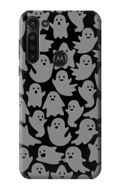 S3835 Cute Ghost Pattern Hülle Schutzhülle Taschen für Motorola Moto G8 Power