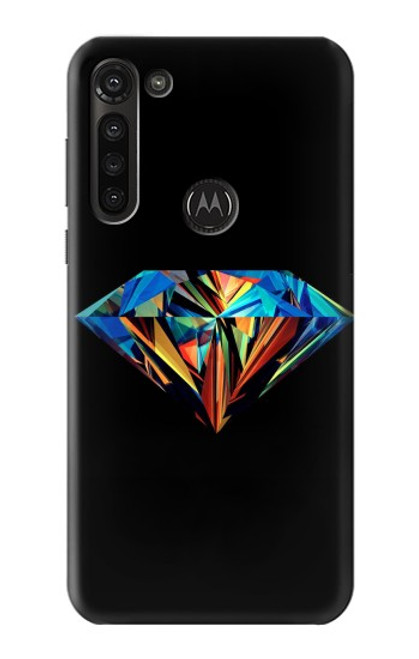 S3842 Abstract Colorful Diamond Hülle Schutzhülle Taschen für Motorola Moto G8 Power