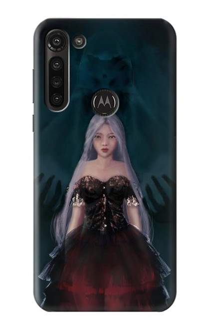 S3847 Lilith Devil Bride Gothic Girl Skull Grim Reaper Hülle Schutzhülle Taschen für Motorola Moto G8 Power