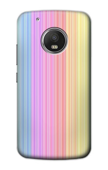 S3849 Colorful Vertical Colors Hülle Schutzhülle Taschen für Motorola Moto G5 Plus