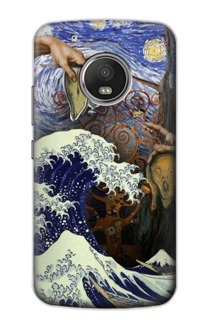 S3851 World of Art Van Gogh Hokusai Da Vinci Hülle Schutzhülle Taschen für Motorola Moto G5 Plus