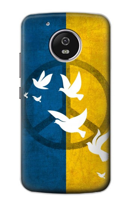 S3857 Peace Dove Ukraine Flag Hülle Schutzhülle Taschen für Motorola Moto G5