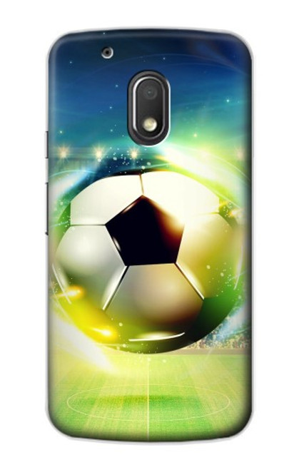S3844 Glowing Football Soccer Ball Hülle Schutzhülle Taschen für Motorola Moto G4 Play