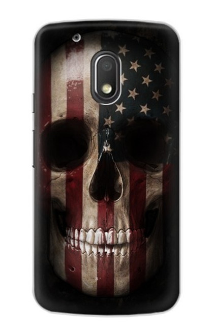 S3850 American Flag Skull Hülle Schutzhülle Taschen für Motorola Moto G4 Play