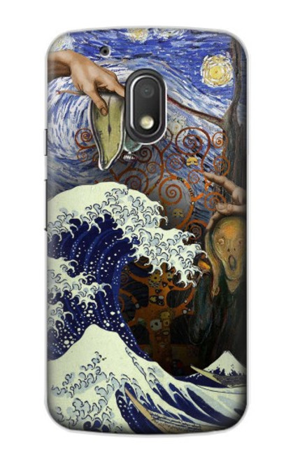 S3851 World of Art Van Gogh Hokusai Da Vinci Hülle Schutzhülle Taschen für Motorola Moto G4 Play