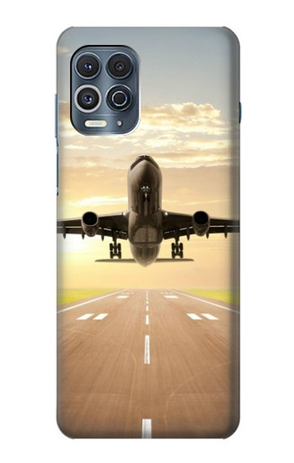 S3837 Airplane Take off Sunrise Hülle Schutzhülle Taschen für Motorola Edge S