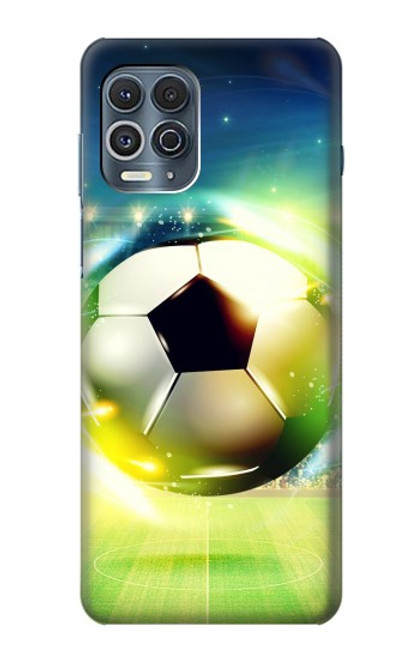 S3844 Glowing Football Soccer Ball Hülle Schutzhülle Taschen für Motorola Edge S