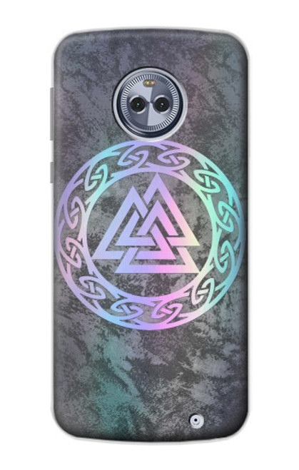 S3833 Valknut Odin Wotans Knot Hrungnir Heart Hülle Schutzhülle Taschen für Motorola Moto X4