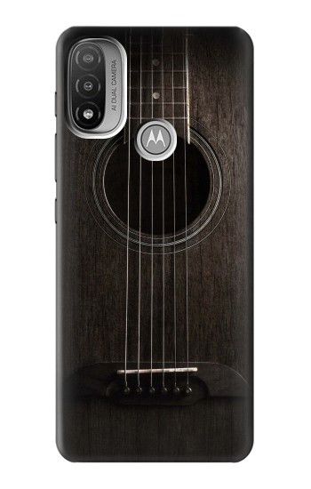 S3834 Old Woods Black Guitar Hülle Schutzhülle Taschen für Motorola Moto E20,E30,E40