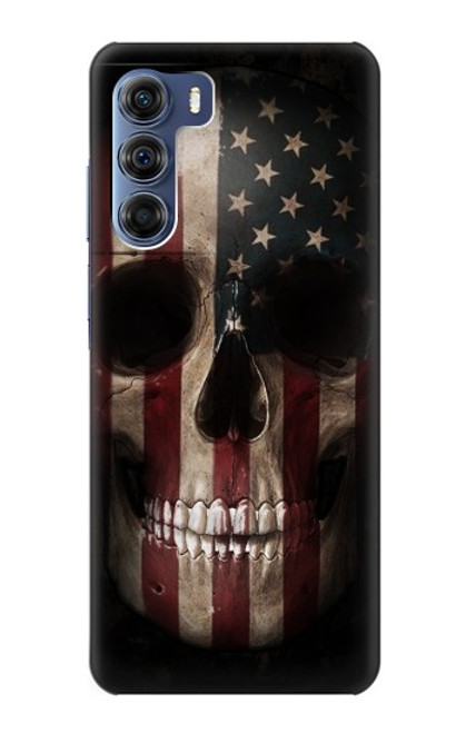 S3850 American Flag Skull Hülle Schutzhülle Taschen für Motorola Edge S30
