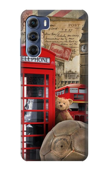 S3856 Vintage London British Hülle Schutzhülle Taschen für Motorola Edge S30