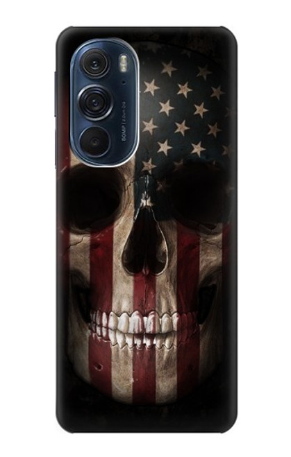 S3850 American Flag Skull Hülle Schutzhülle Taschen für Motorola Edge X30