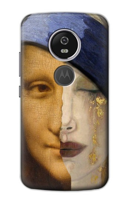 S3853 Mona Lisa Gustav Klimt Vermeer Hülle Schutzhülle Taschen für Motorola Moto E5 Plus