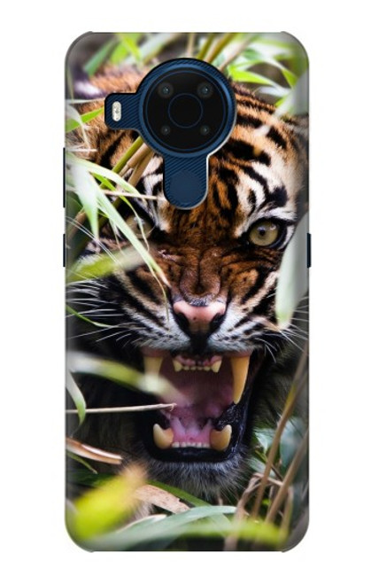 S3838 Barking Bengal Tiger Hülle Schutzhülle Taschen für Nokia 5.4