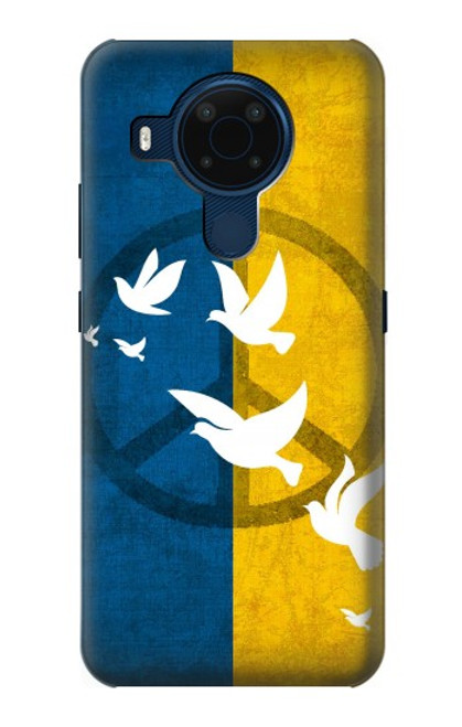 S3857 Peace Dove Ukraine Flag Hülle Schutzhülle Taschen für Nokia 5.4