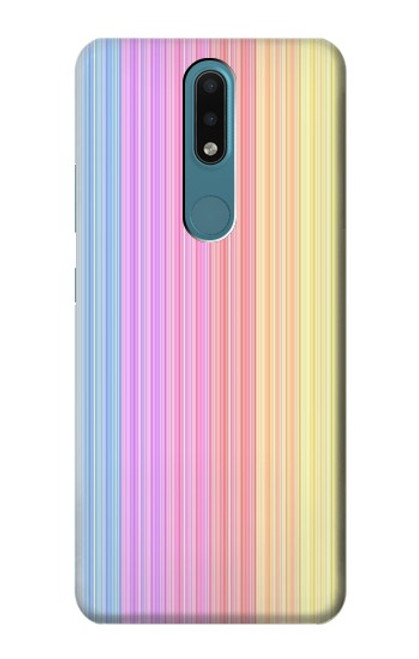 S3849 Colorful Vertical Colors Hülle Schutzhülle Taschen für Nokia 2.4