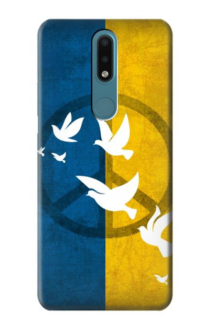 S3857 Peace Dove Ukraine Flag Hülle Schutzhülle Taschen für Nokia 2.4