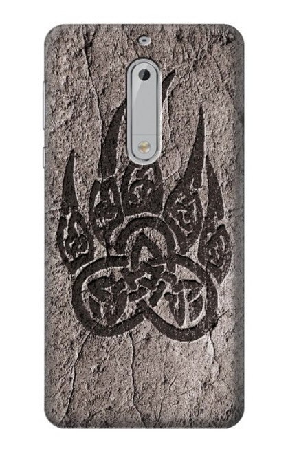 S3832 Viking Norse Bear Paw Berserkers Rock Hülle Schutzhülle Taschen für Nokia 5