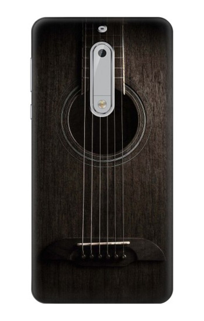 S3834 Old Woods Black Guitar Hülle Schutzhülle Taschen für Nokia 5