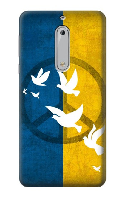 S3857 Peace Dove Ukraine Flag Hülle Schutzhülle Taschen für Nokia 5