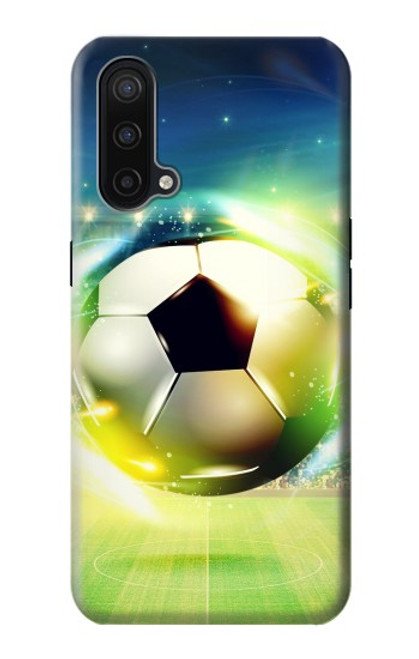 S3844 Glowing Football Soccer Ball Hülle Schutzhülle Taschen für OnePlus Nord CE 5G