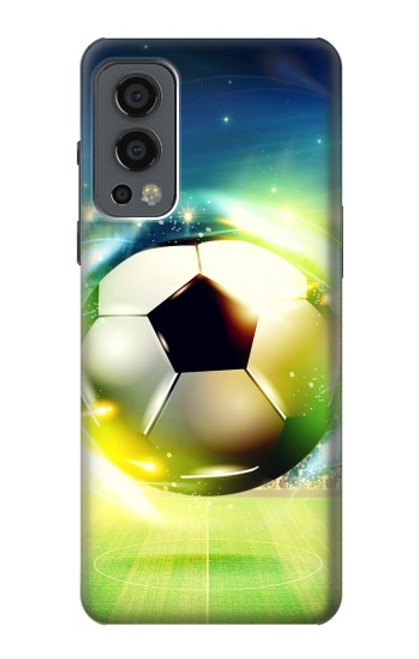 S3844 Glowing Football Soccer Ball Hülle Schutzhülle Taschen für OnePlus Nord 2 5G