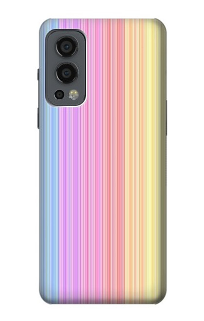 S3849 Colorful Vertical Colors Hülle Schutzhülle Taschen für OnePlus Nord 2 5G