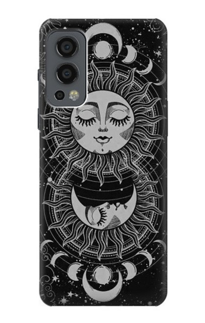 S3854 Mystical Sun Face Crescent Moon Hülle Schutzhülle Taschen für OnePlus Nord 2 5G