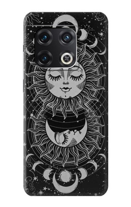 S3854 Mystical Sun Face Crescent Moon Hülle Schutzhülle Taschen für OnePlus 10 Pro