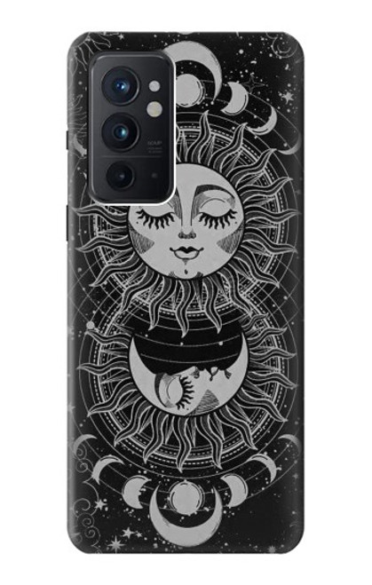 S3854 Mystical Sun Face Crescent Moon Hülle Schutzhülle Taschen für OnePlus 9RT 5G