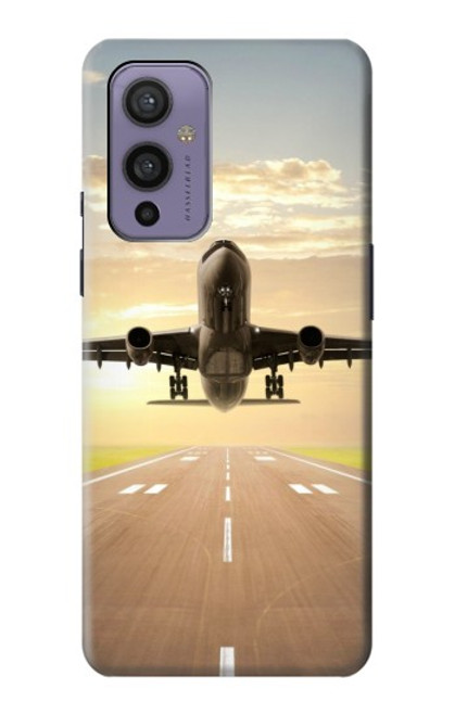 S3837 Airplane Take off Sunrise Hülle Schutzhülle Taschen für OnePlus 9