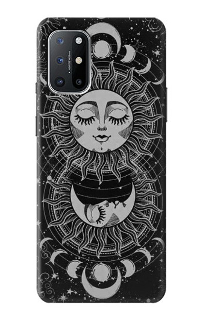 S3854 Mystical Sun Face Crescent Moon Hülle Schutzhülle Taschen für OnePlus 8T